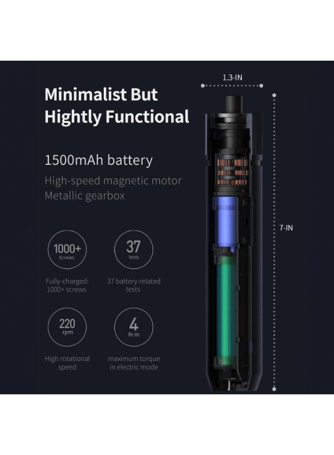MAKINGTEC Electric Screwdriver Rechargeable, 3.6V Cordless Screwdriver Set USB-C, 3 Torque Settings, 1500mAh Battery, LED Light & 12 S2 Metal Bits for Furniture/Electrical Repairs - Image 3